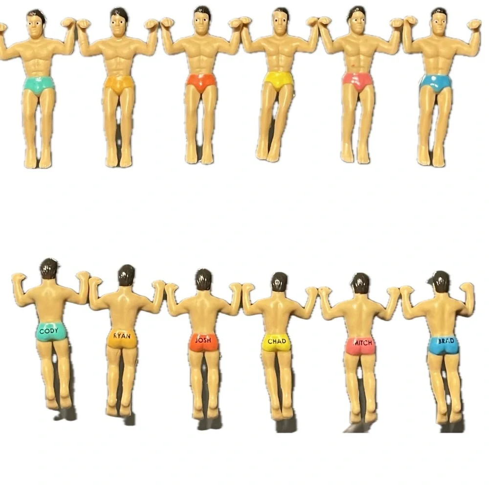 🍷NWOT 6 Wine Glass Markers | Speedo-Wearing Men | Caucasian